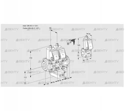 VCH2E40R/40R05NHEVWR/PPPP/PPBS (88105213) Клапан с регулятором расхода Kromschroder