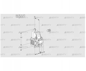 VAS1E15R/25R05FNVWR/PP/PP (88102422) Газовый клапан Kromschroder