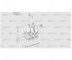 VCS2E25R/25R05NNWR/PPPP/PPPP (88103115) Сдвоенный газовый клапан Kromschroder