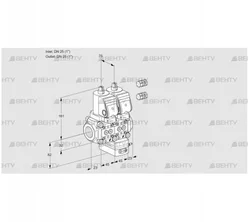 VCG1E25R/25R05NGKWSR3/PPPP/PPPP (88100324) Клапан с регулятором соотношения Kromschroder