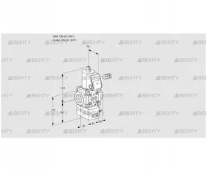 VAD120R/NQ-25A (88026300) Газовый клапан с регулятором давления Kromschroder