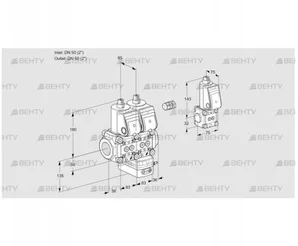 VCG3E50R/50R05NGEWR/PPPP/MMZS (88104412) Клапан с регулятором соотношения Kromschroder