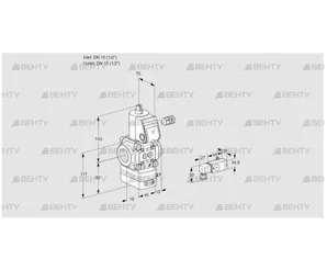 VAD115R/NW-100B (88007058) Газовый клапан с регулятором давления Kromschroder