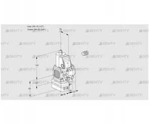 VAH1E15R/20R05FHEVWR/PP/PP (88102479) Клапан с регулятором расхода Kromschroder