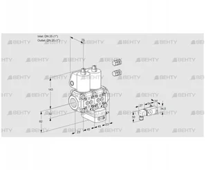 VCG1E25R/25R05NGEWL3/PP-3/MMMM (88107074) Клапан с регулятором соотношения Kromschroder