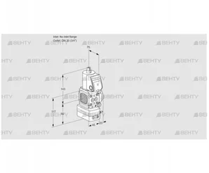 VAD1-/20R/NW-100A (88002292) Газовый клапан с регулятором давления Kromschroder