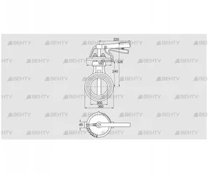 DKR 300Z03H650D (72701550) Дроссельная заслонка Kromschroder