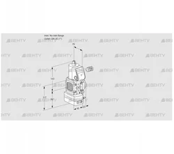 VAD1-/25R/NW-100A (88008024) Газовый клапан с регулятором давления Kromschroder