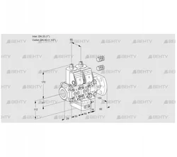 VCH2E25R/40F05NHEVWR3/PPPP/PPPP (88101881) Клапан с регулятором расхода Kromschroder