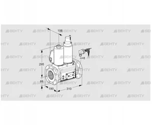 VCS780F05NLWLE/PPPP/PPPP (88207936) Сдвоенный газовый клапан Kromschroder