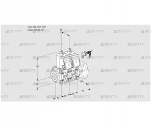 VCS3E40R/50F05NNWR/PPPP/PPPP (88107718) Сдвоенный газовый клапан Kromschroder