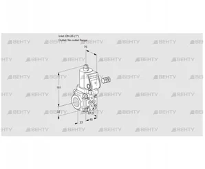 VAS125/-R/NWSR (88010574) Газовый клапан Kromschroder