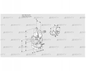 VAG120R/NWAE (88011992) Газовый клапан с регулятором соотношения Kromschroder