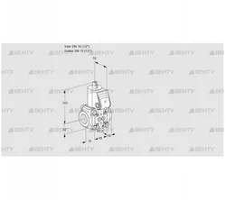 VAS1T15N/NQ (88001832) Газовый клапан Kromschroder