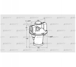 GIK 40TN02-5B (03155153) Регулятор соотношения газ/воздух Kromschroder