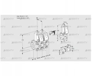 VCS2E40R/40R05NNWR/PP-1/PPBS (88105287) Сдвоенный газовый клапан Kromschroder