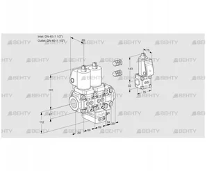 VCG2E40R/40R05NGEVWGL3/BSPP/PPPP (88103896) Клапан с регулятором соотношения Kromschroder