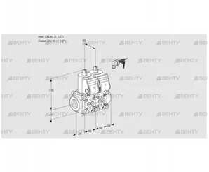 VCS2E40R/40R05NNQR/PPPP/PPPP (88102769) Сдвоенный газовый клапан Kromschroder