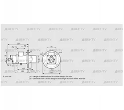 BIO 50HB-500/435-(37)D (84015550) Газовая горелка Kromschroder