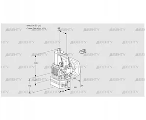 VAH2E50R/40F05FHEVWR/PP/PP (88102398) Клапан с регулятором расхода Kromschroder