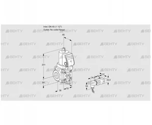 VAS3T40/-N/NQGR (88028607) Газовый клапан Kromschroder