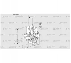 VCG3E50R/40R05NGEVWR3/PPPP/PPPP (88106102) Клапан с регулятором соотношения Kromschroder