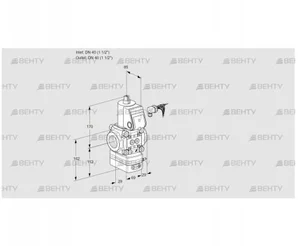 VAD240R/NK-100A (88020100) Газовый клапан с регулятором давления Kromschroder