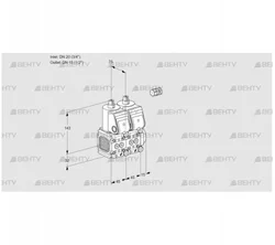 VCS1E20R/15R05FNNWR/PPPP/PPPP (88100167) Сдвоенный газовый клапан Kromschroder