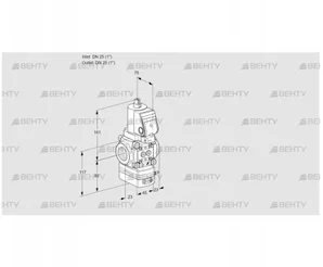 VAG1T25N/NQGRAA (88026006) Газовый клапан с регулятором соотношения Kromschroder