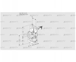 VAD115R/NW-25B (88011751) Газовый клапан с регулятором давления Kromschroder