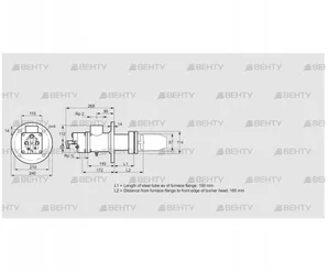 BIC 80HB-150/185-(16)F (84032024) Газовая горелка Kromschroder