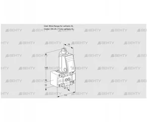 VAS1W0/W25R/NQ (88010930) Газовый клапан Kromschroder