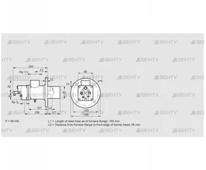 BIO 65HD-100/35-(98)F (84014214) Газовая горелка Kromschroder