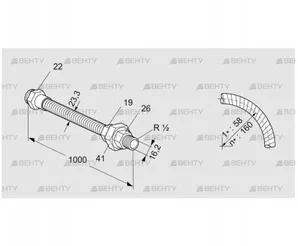 ES 16RA1000 (03263026) Шланг из нержавеющей стали Kromschroder