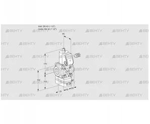 VAD240R/NW-25A (88034556) Газовый клапан с регулятором давления Kromschroder