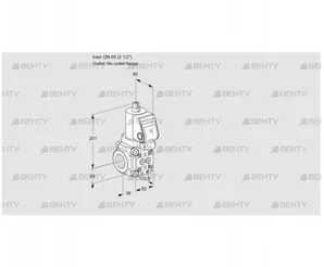 VAS3T65/-N/NQGR (88028597) Газовый клапан Kromschroder