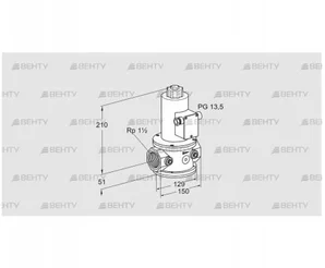 VG 40R03NQ33DMVZ (85256861) Запорный газовый клапан Kromschroder