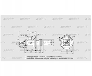 BICA 65HB-200/335-(34A)DR (84022438) Газовая горелка Kromschroder