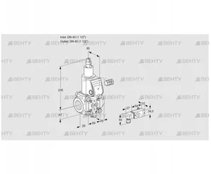 VAS240R/LW (88019589) Газовый клапан Kromschroder