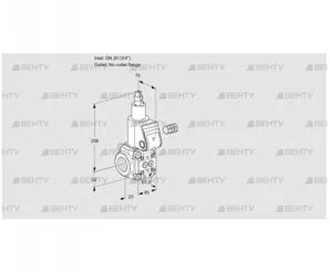 VAS120/-R/LW (88007820) Газовый клапан Kromschroder