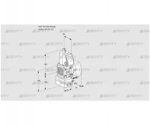 VAG3-/50F/NWAE (88020559) Газовый клапан с регулятором соотношения Kromschroder