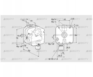 DG 30UG-4 (84447015) Датчик-реле давления газа Kromschroder