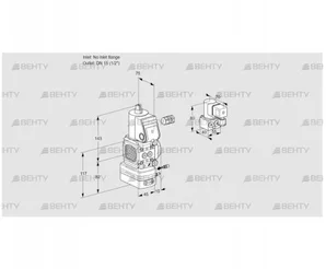 VAG1-/15R/NKBE (88004359) Газовый клапан с регулятором соотношения Kromschroder