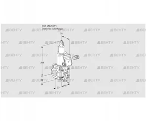 VAS125/-R/LW (88003416) Газовый клапан Kromschroder