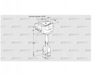 IBHS65W01A/40A3D (88302297) Дроссельная заслонка Kromschroder