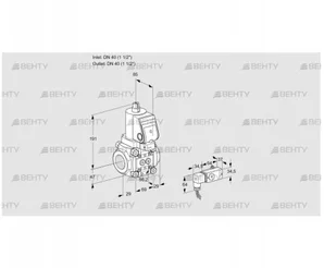 VAS2T40N/NKSR (88030823) Газовый клапан Kromschroder