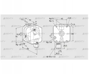 DG 50HG-3 (84447621) Датчик-реле давления газа Kromschroder