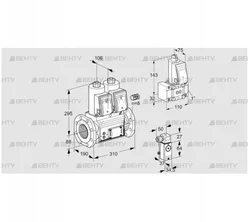 VCS780F05NNWR3E/3-Z-/4-2P (88207417) Сдвоенный газовый клапан Kromschroder