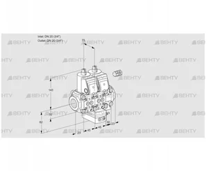 VCH1E20R/20R05NHEVWR8/PPPP/PPPP (88105991) Клапан с регулятором расхода Kromschroder