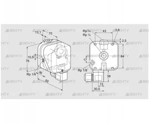 DG 150U-6T (84447503) Датчик-реле давления газа Kromschroder